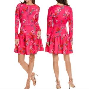 Alexia Admor Vibrant Pink Floral Long Sleeve Dress
